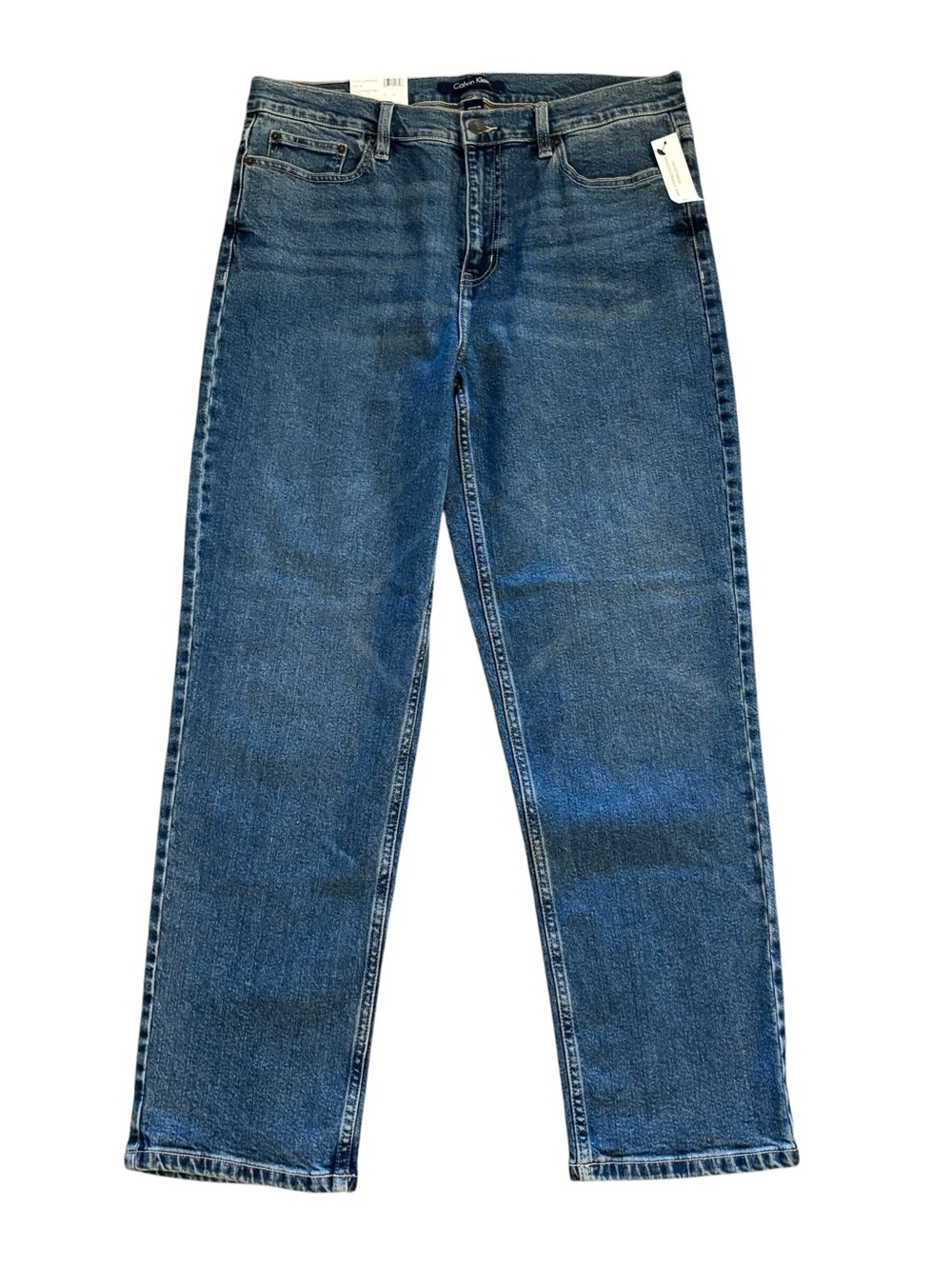 NWT CALVIN KLEIN HIGH RISE VINTAGE STRAIGHT JEANS BEDFORD Size 12